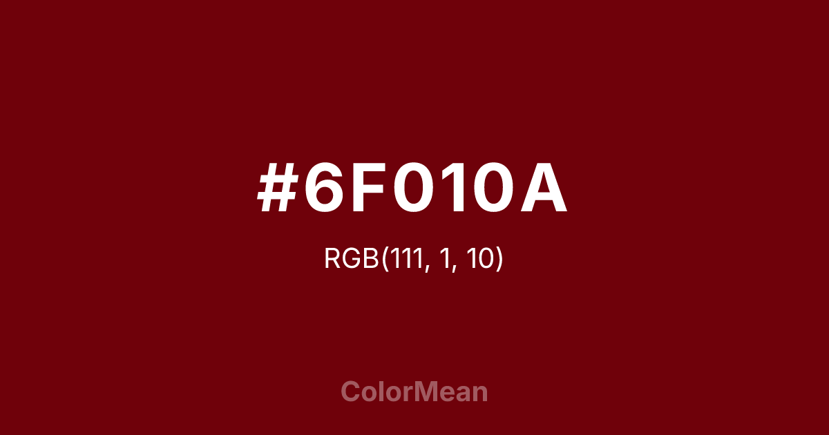 #6F010A color swatch
