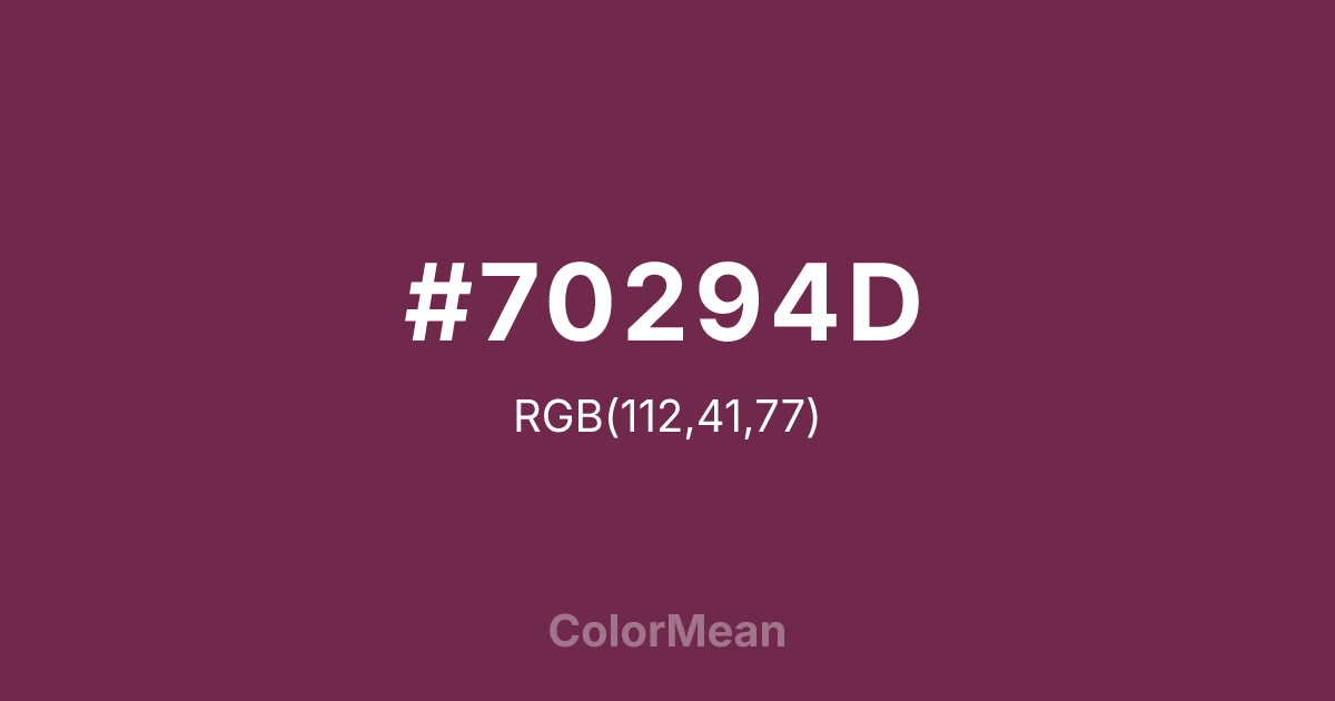 #70294D color swatch
