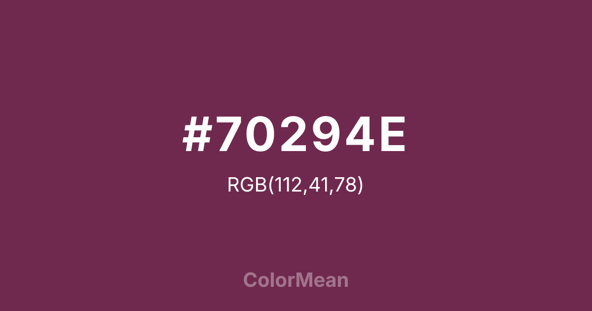 #70294E color swatch