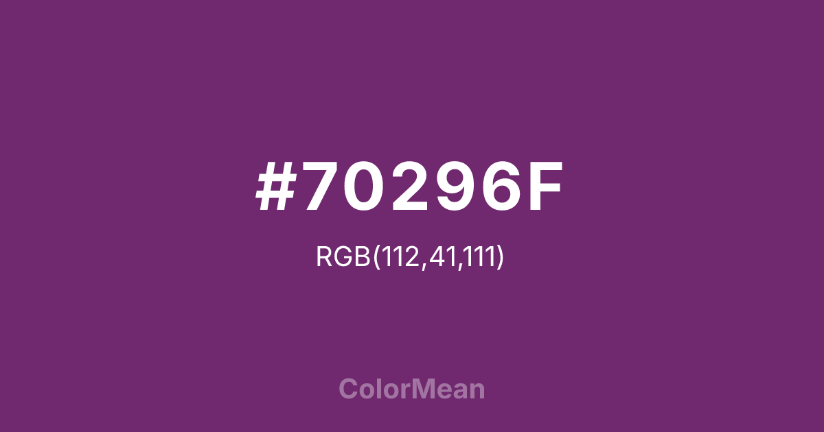 #70296F color swatch