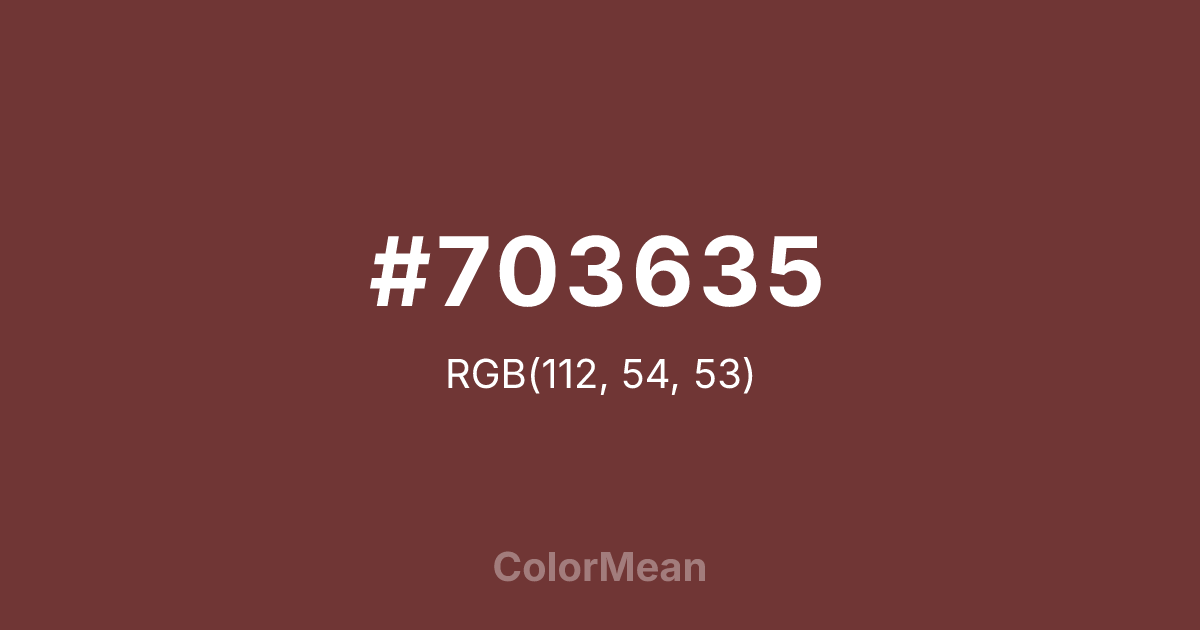 #703635 color swatch