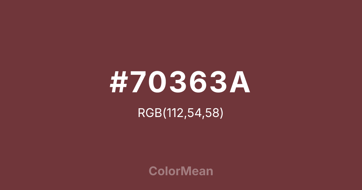 #70363A color swatch