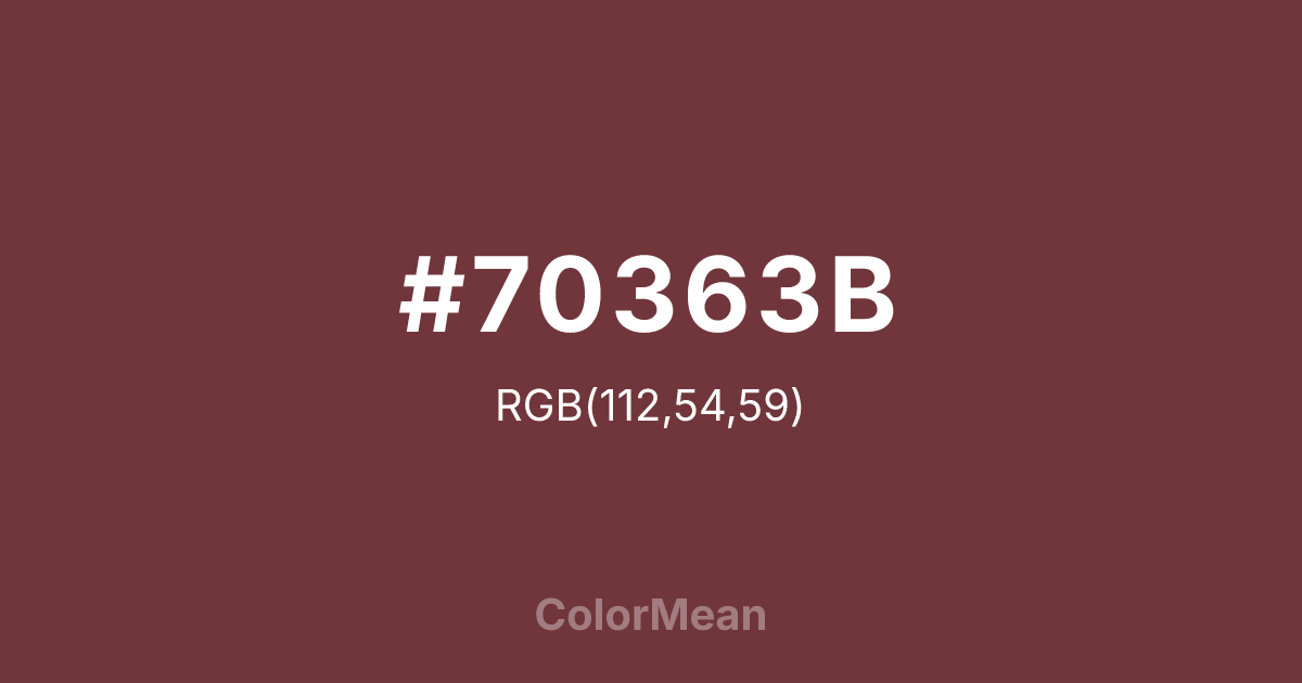#70363B color swatch