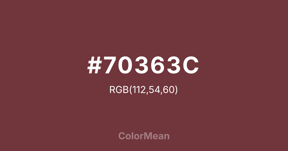 #70363C color swatch