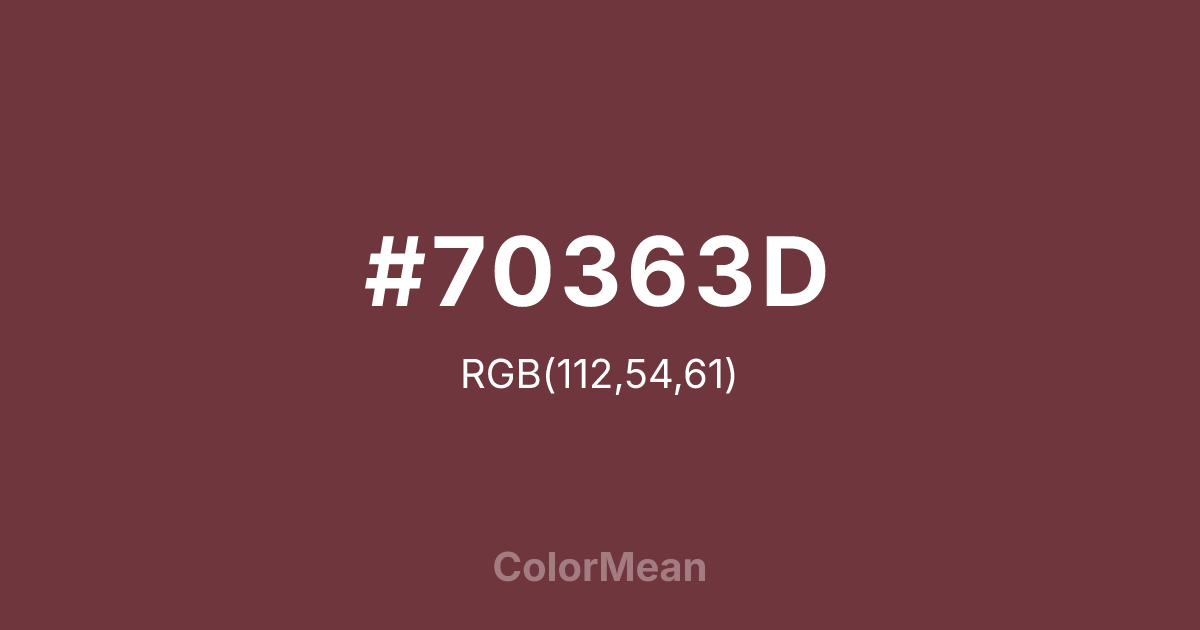 #70363D color swatch