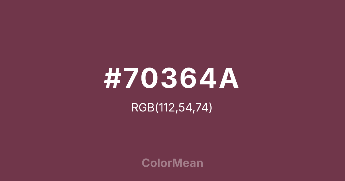 #70364A color swatch