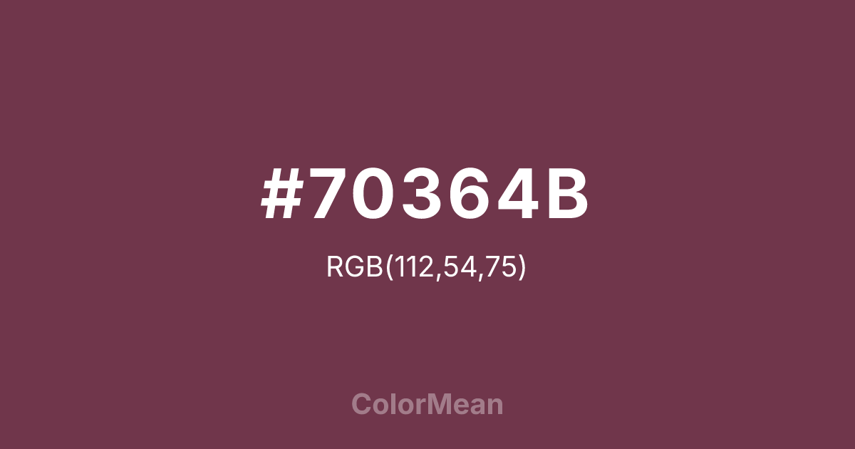 #70364B color swatch