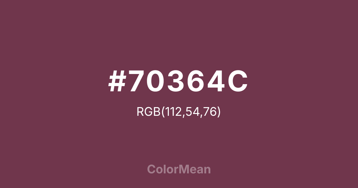#70364C color swatch