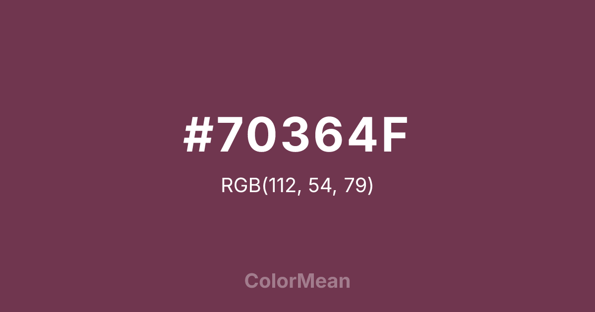 #70364F color swatch