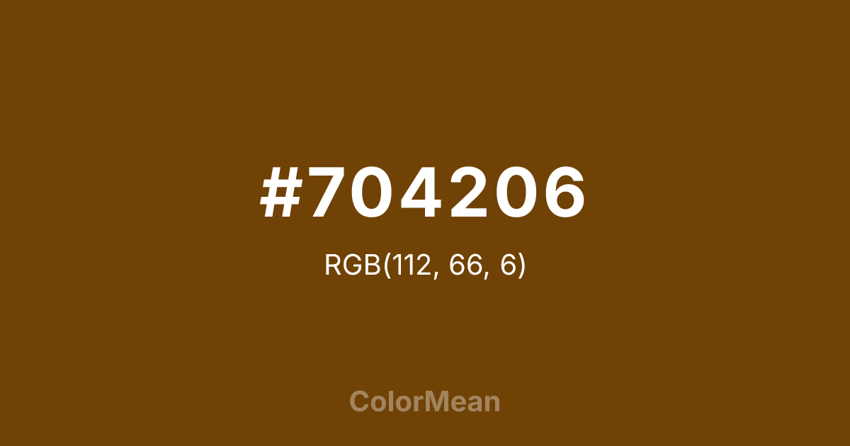 #704206 color swatch
