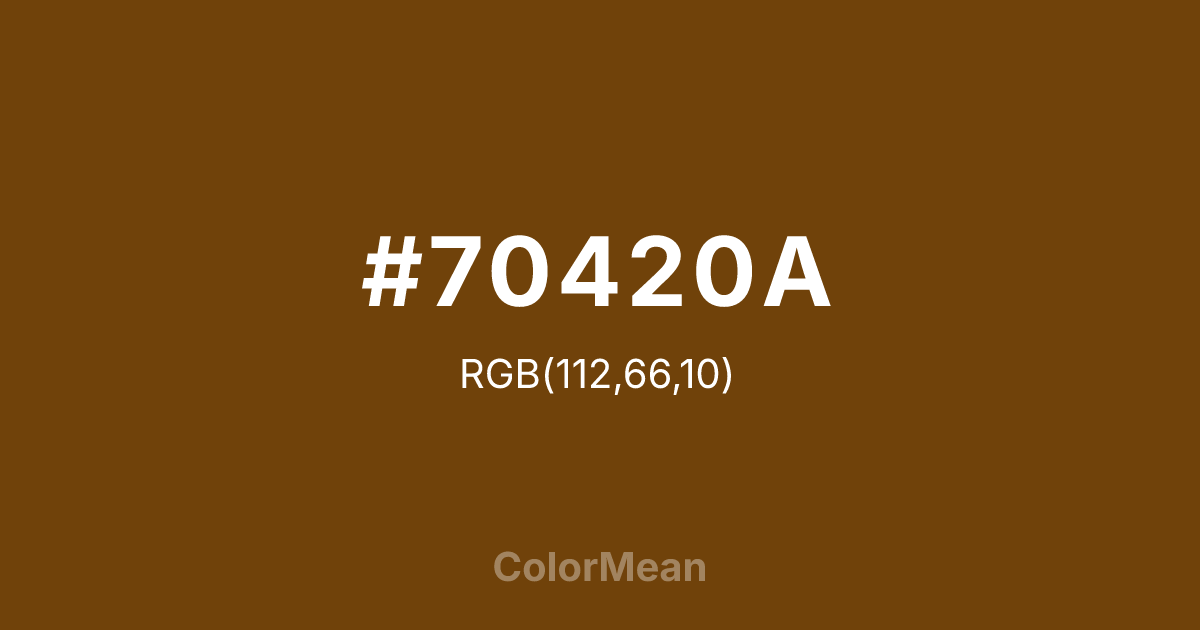 #70420A color swatch