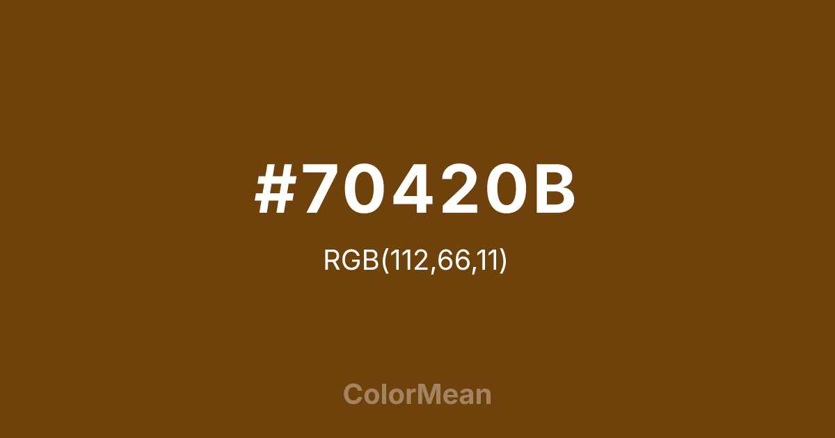 #70420B color swatch