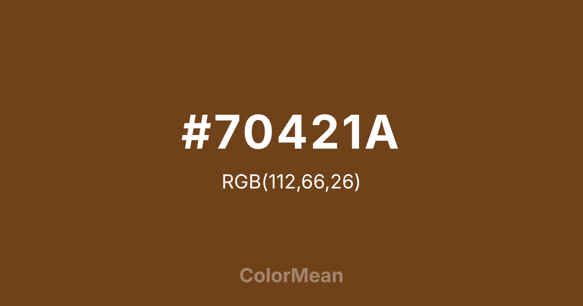 #70421A color swatch