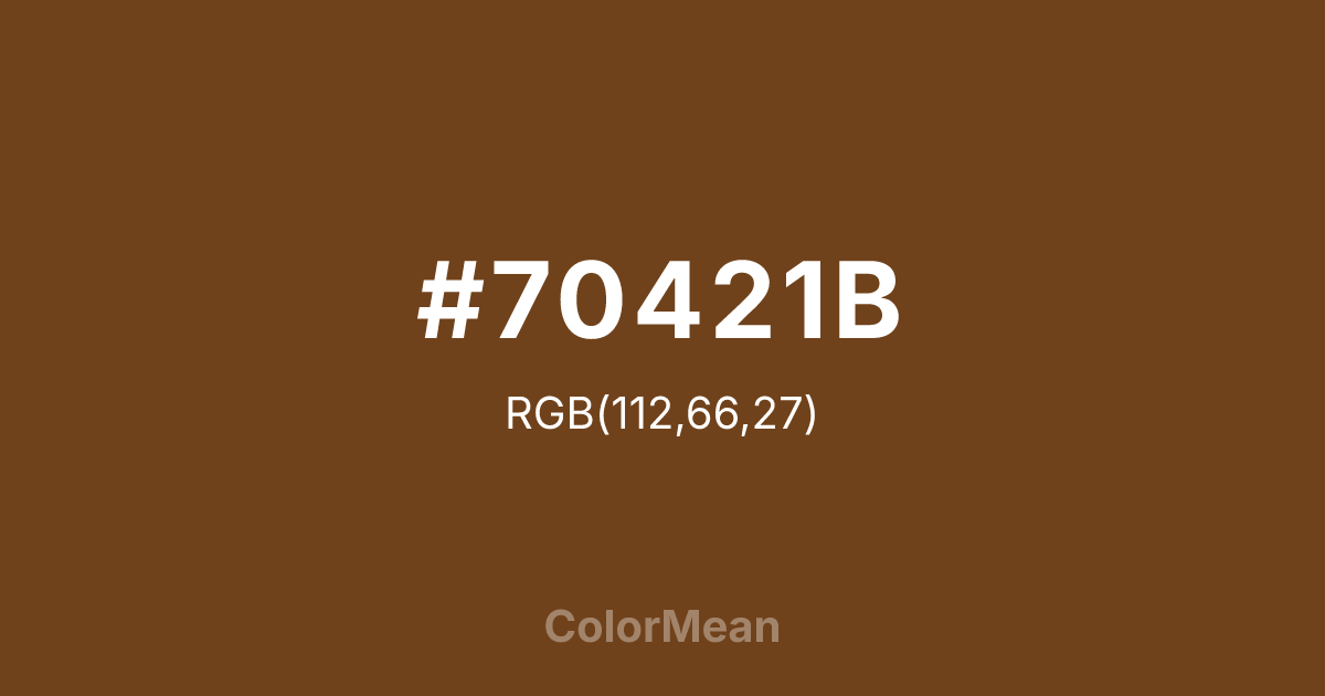 #70421B color swatch