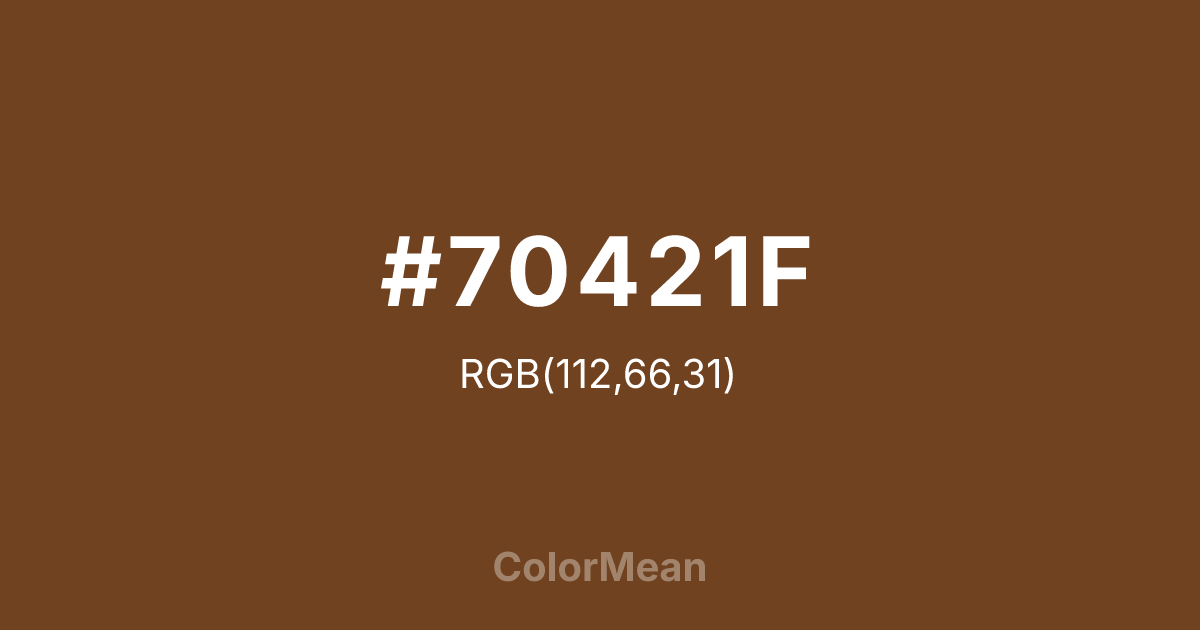 #70421F color swatch