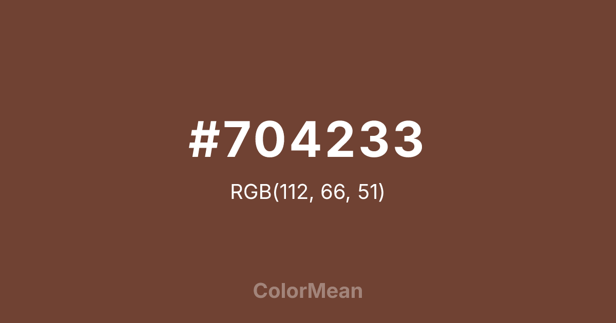 #704233 color swatch