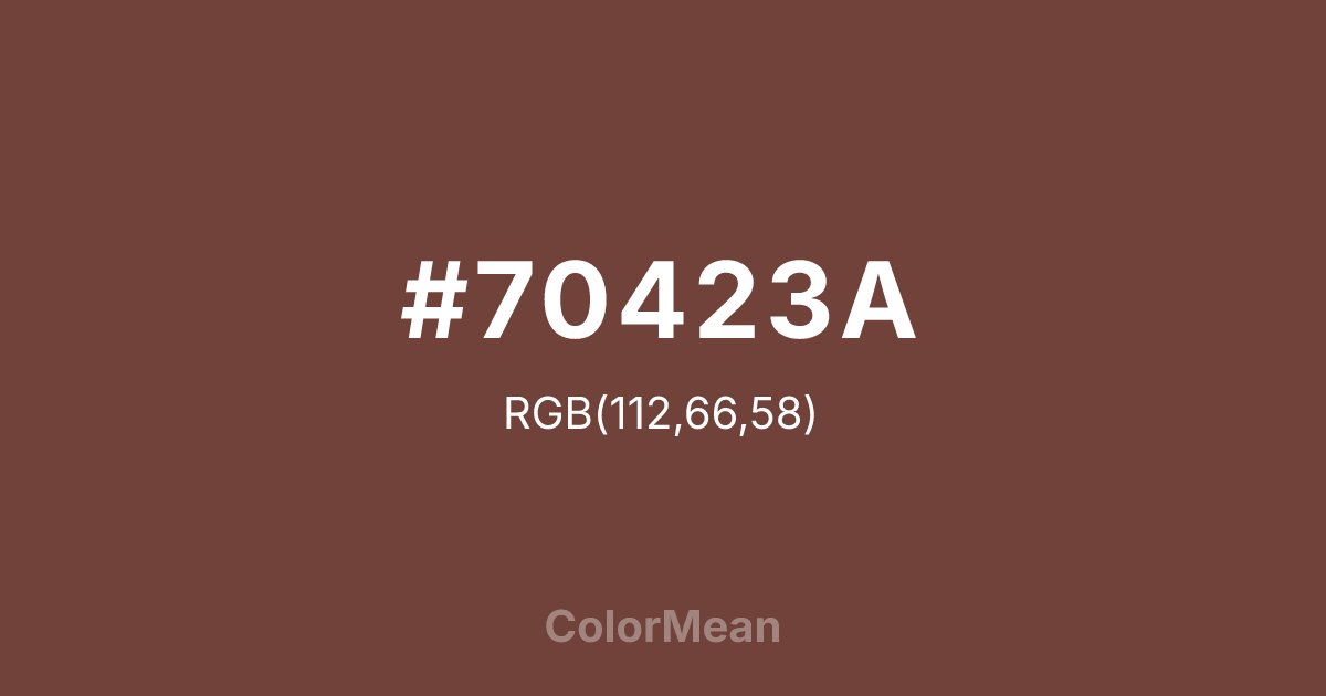 #70423A color swatch