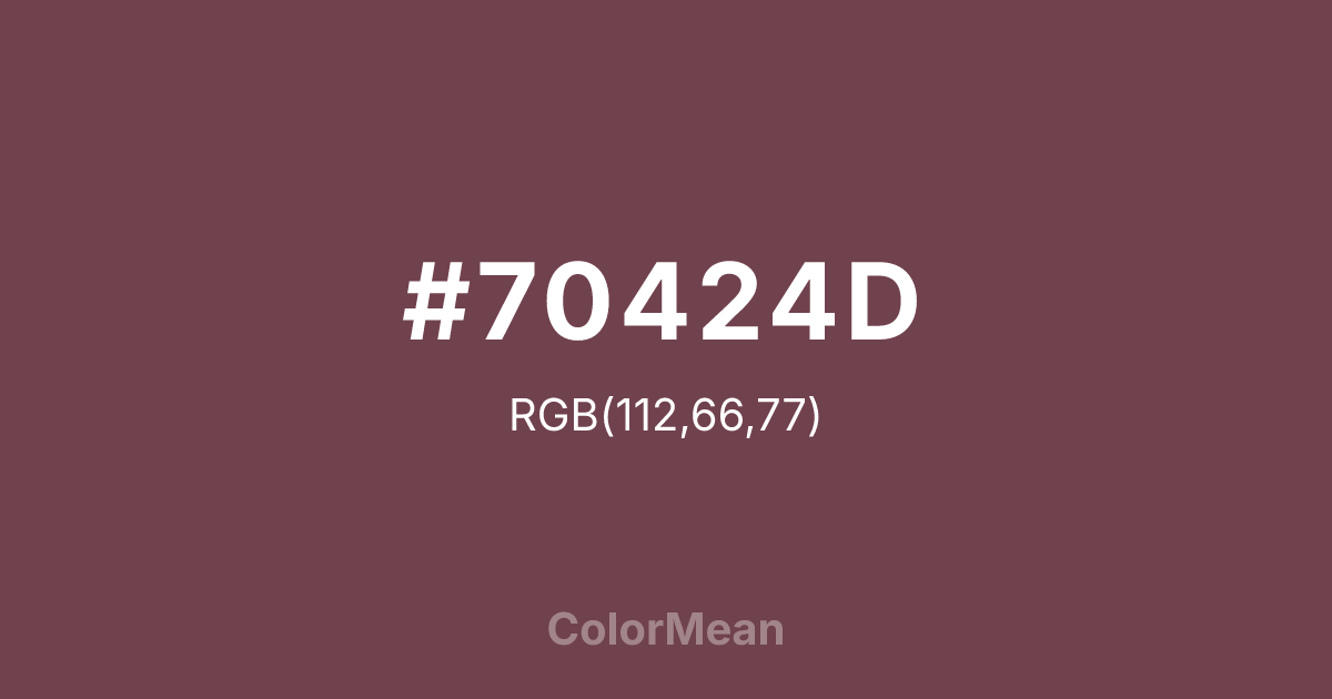 #70424D color swatch