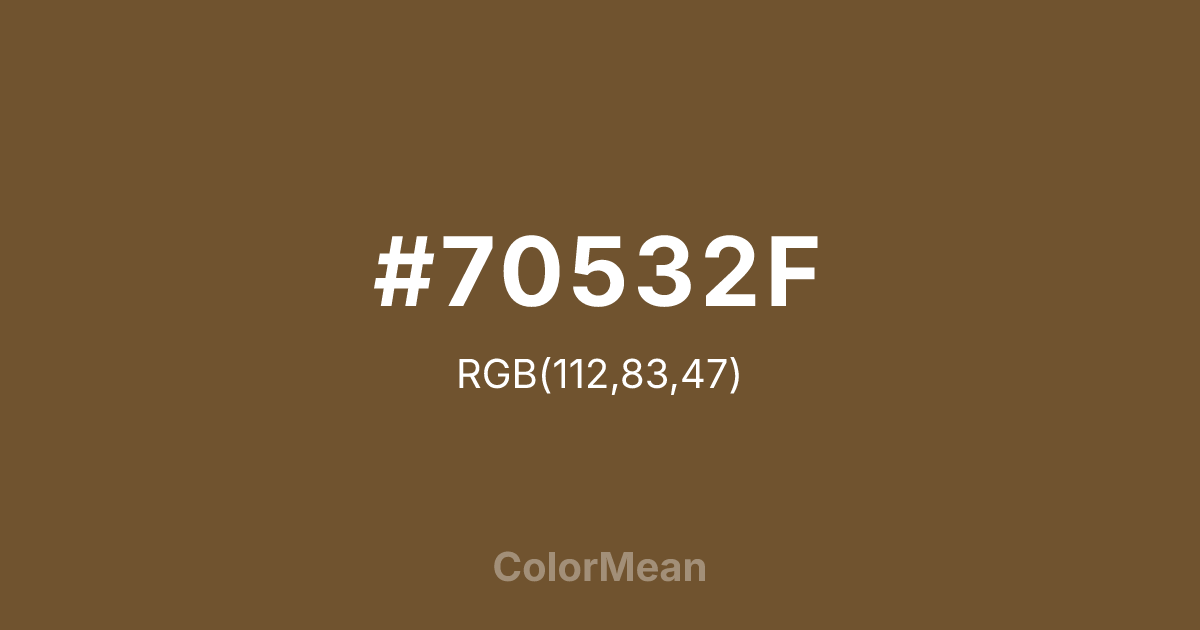 #70532F color swatch