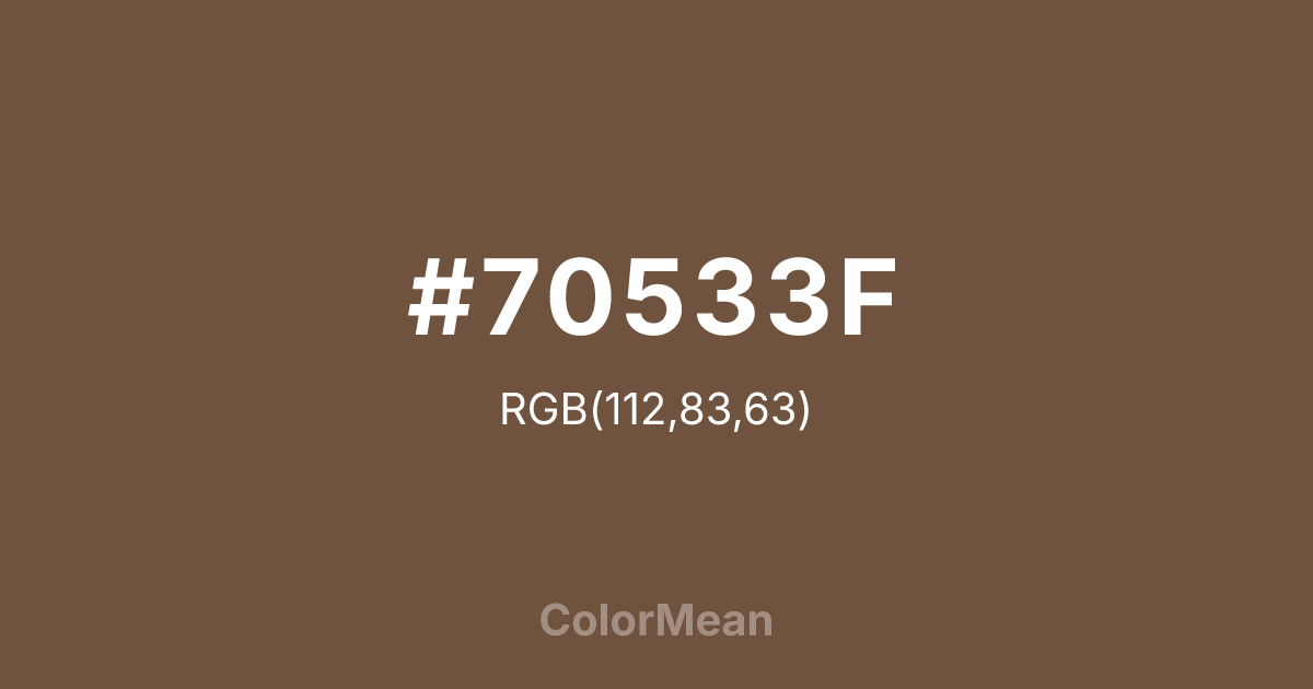 #70533F color swatch