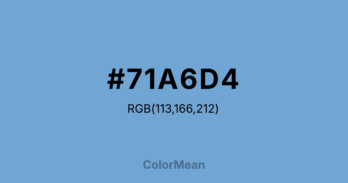 #71A6D4 color swatch