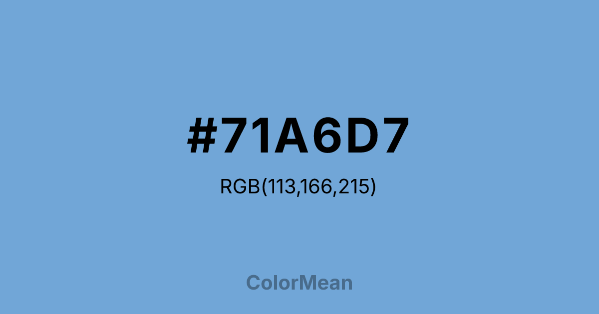 #71A6D7 color swatch