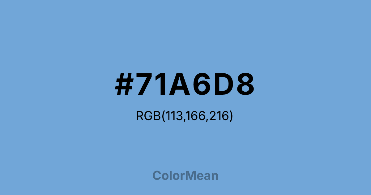 #71A6D8 color swatch