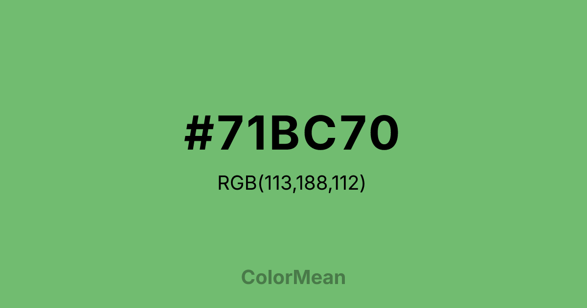 #71BC70 color swatch