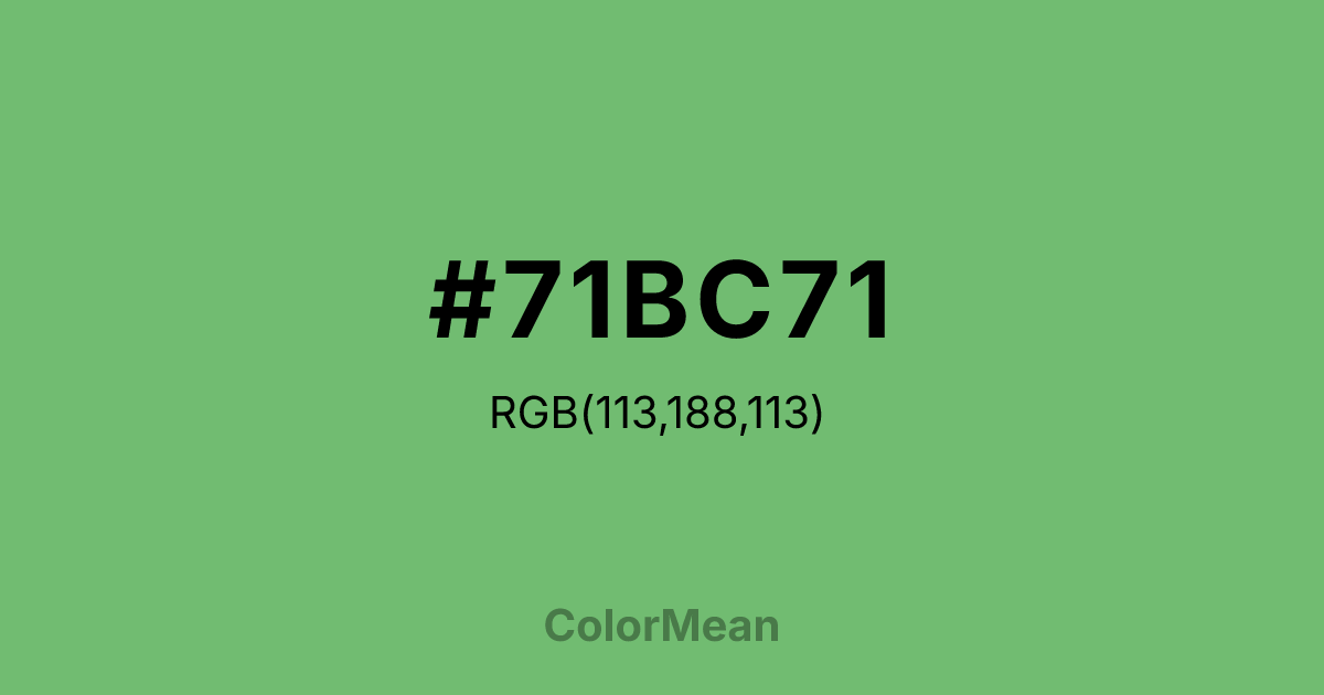 #71BC71 color swatch