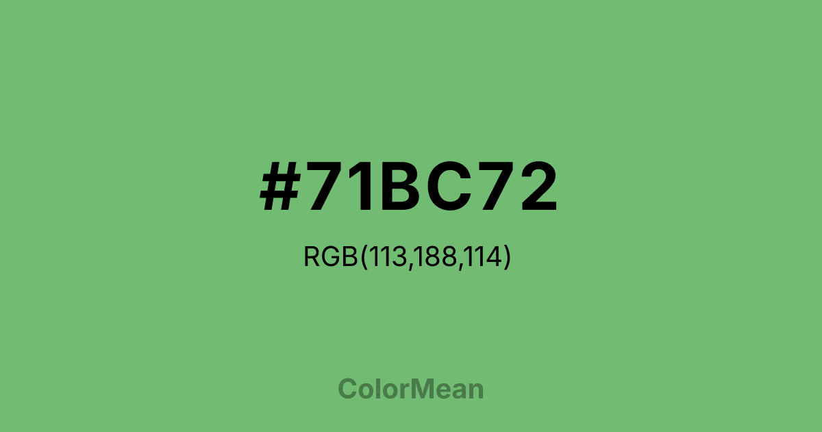 #71BC72 color swatch