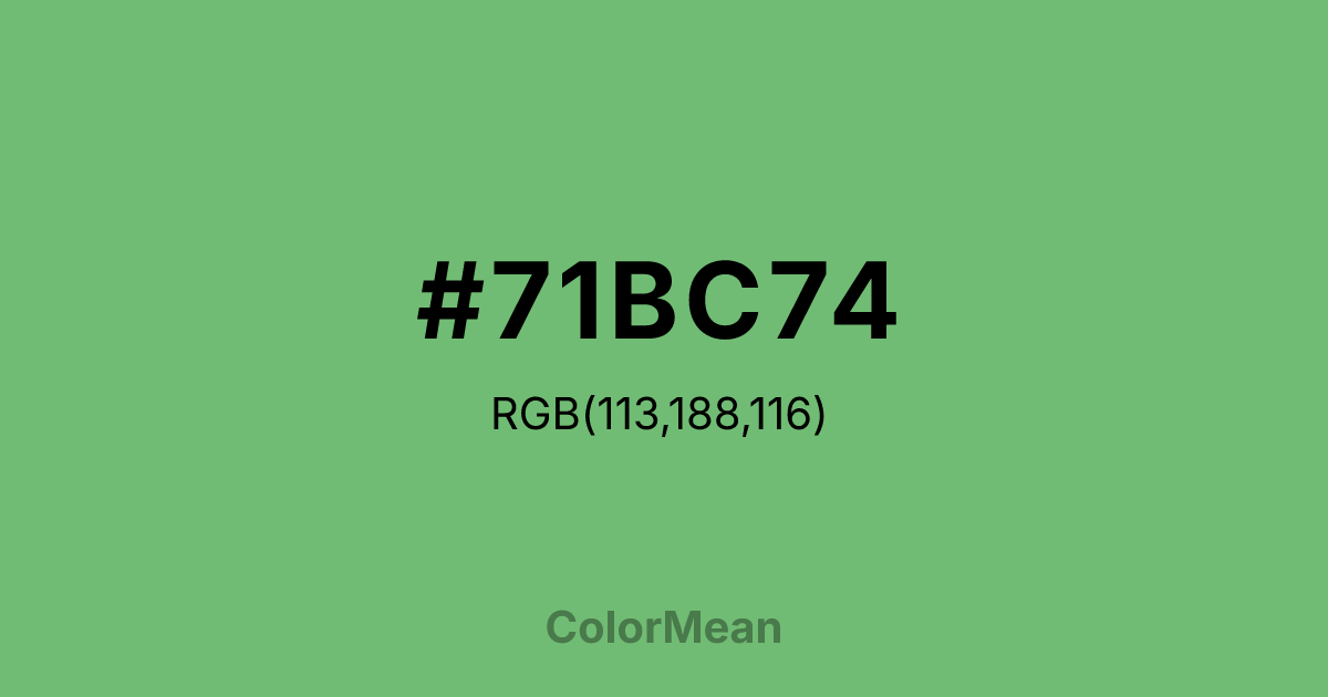 #71BC74 color swatch