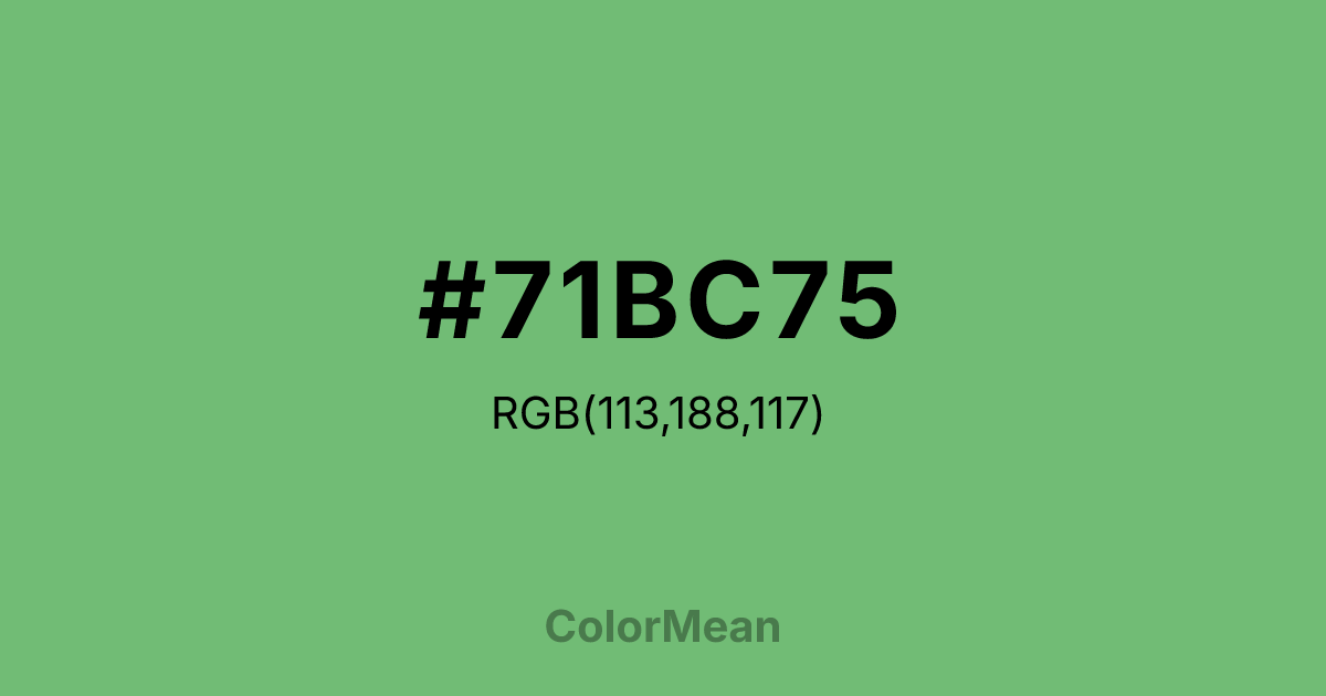 #71BC75 color swatch