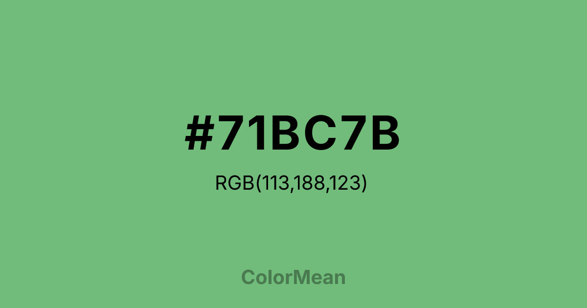#71BC7B color swatch