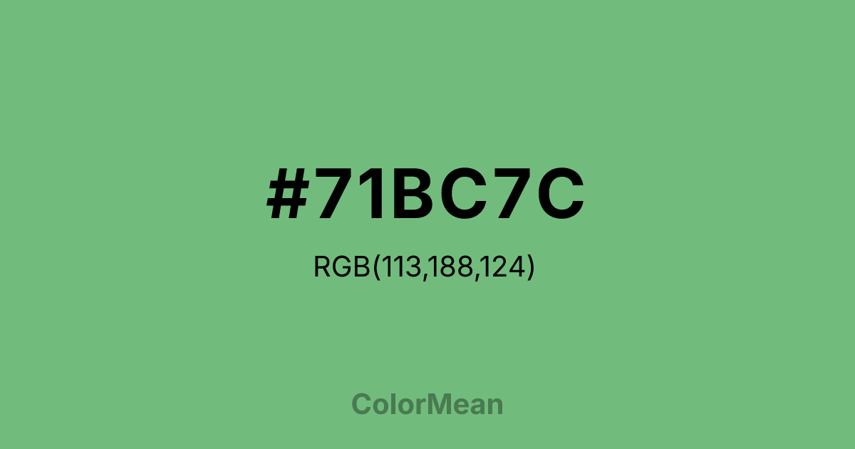 #71BC7C color swatch