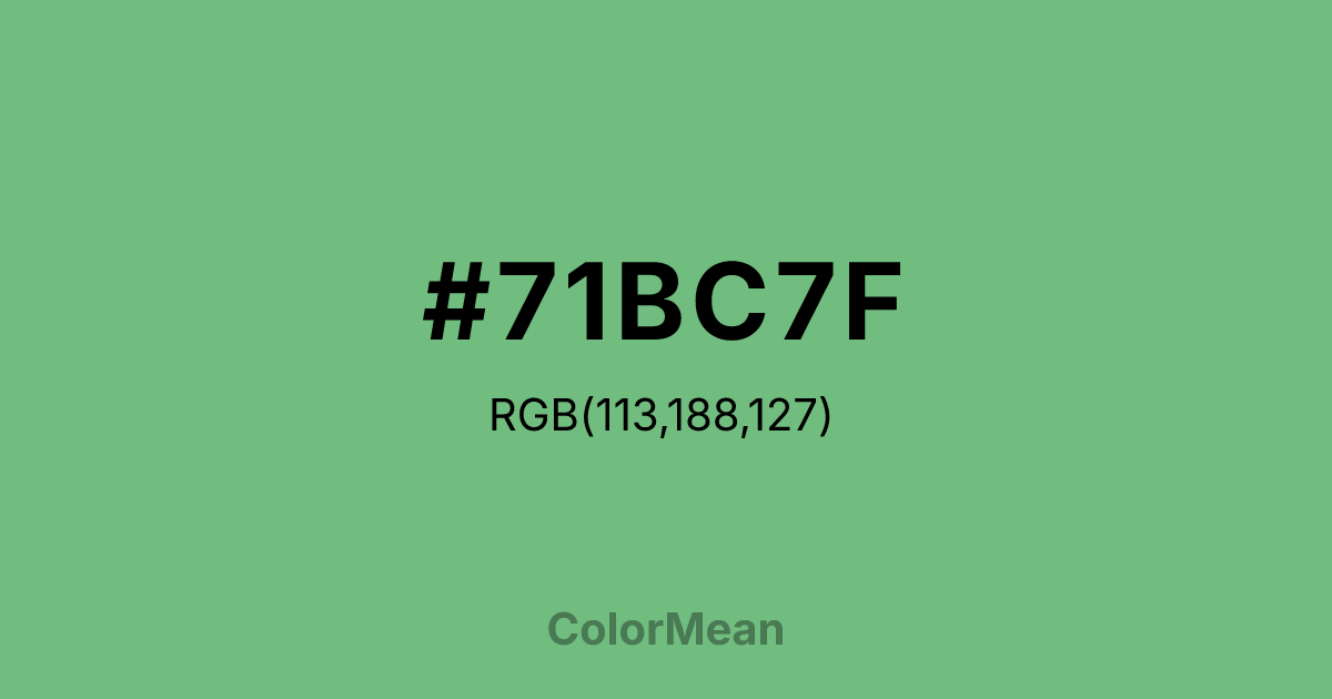 #71BC7F color swatch