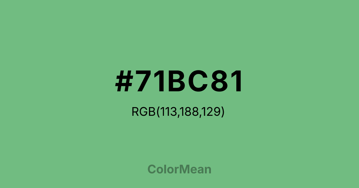 #71BC81 color swatch