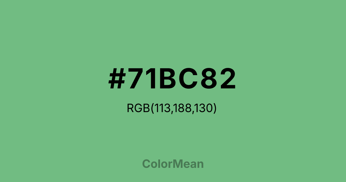 #71BC82 color swatch
