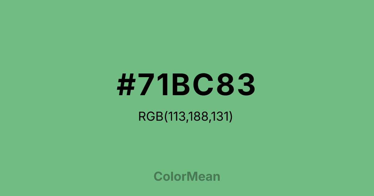 #71BC83 color swatch