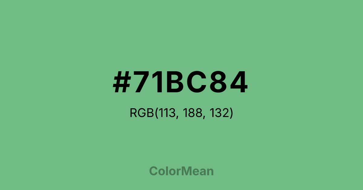 #71BC84 color swatch