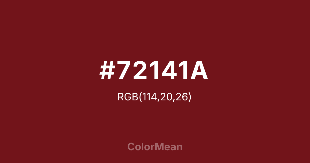 #72141A color swatch
