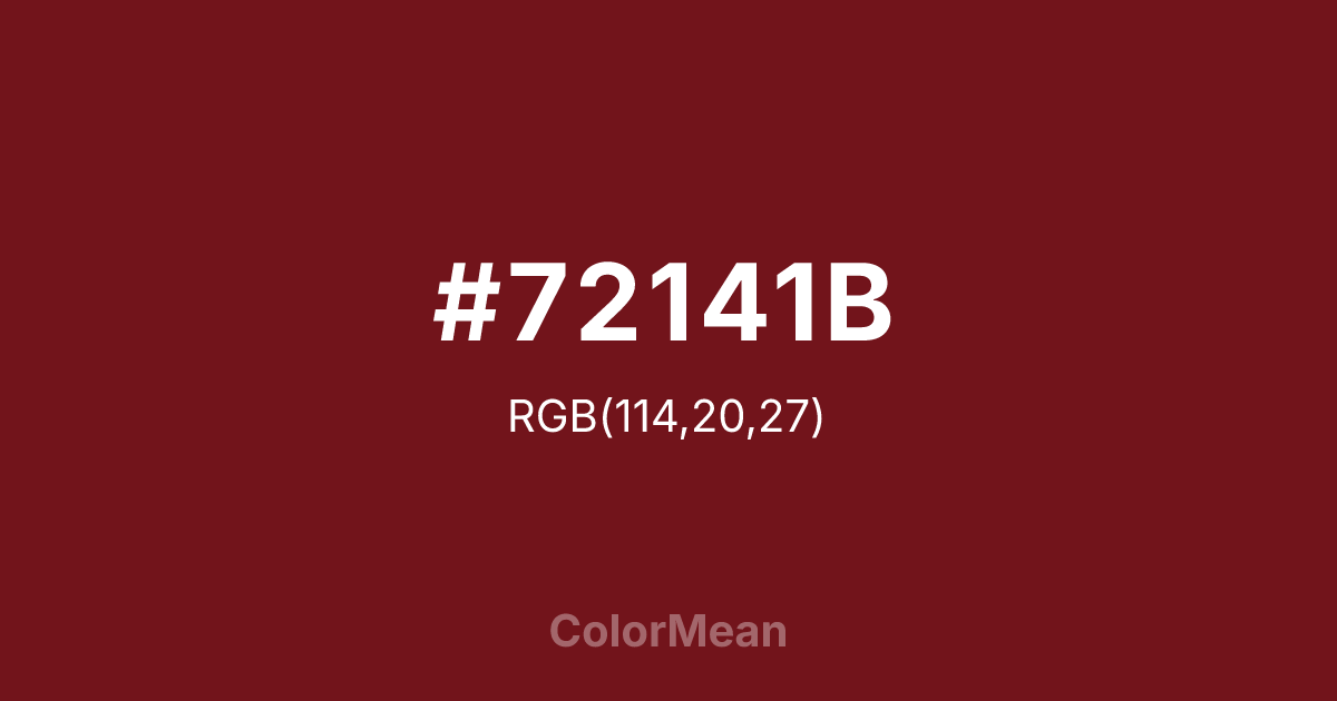 #72141B color swatch