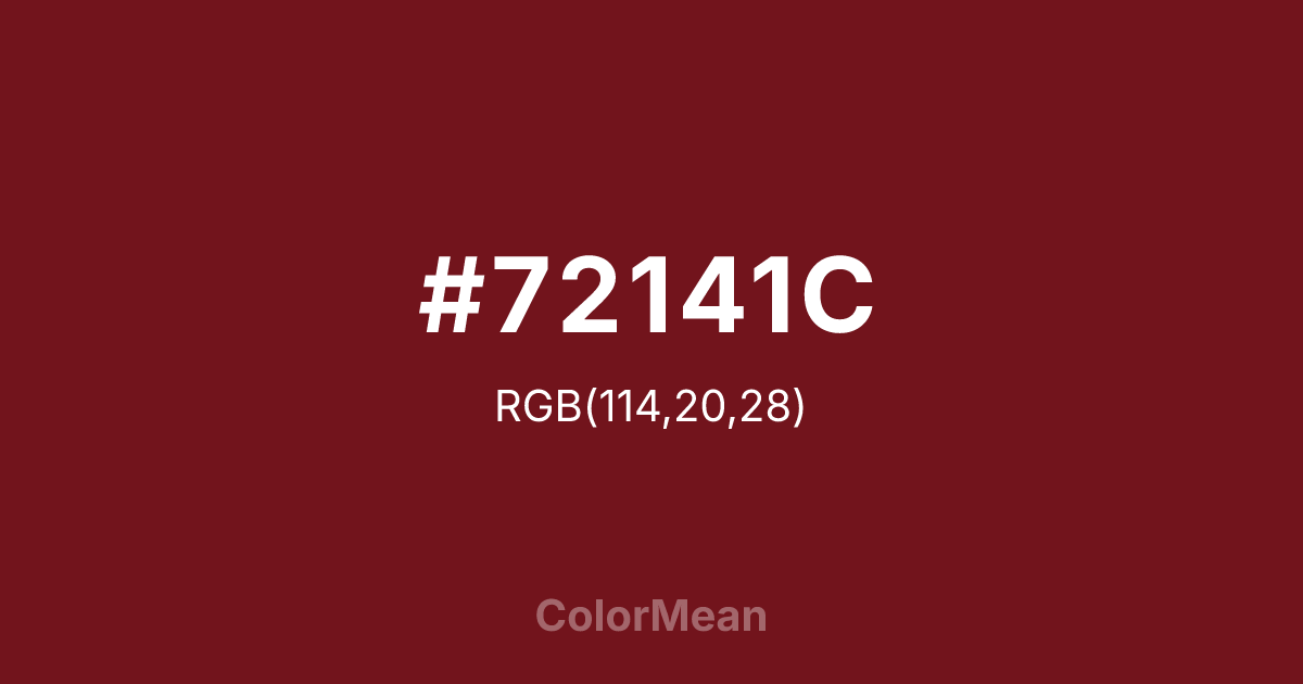#72141C color swatch