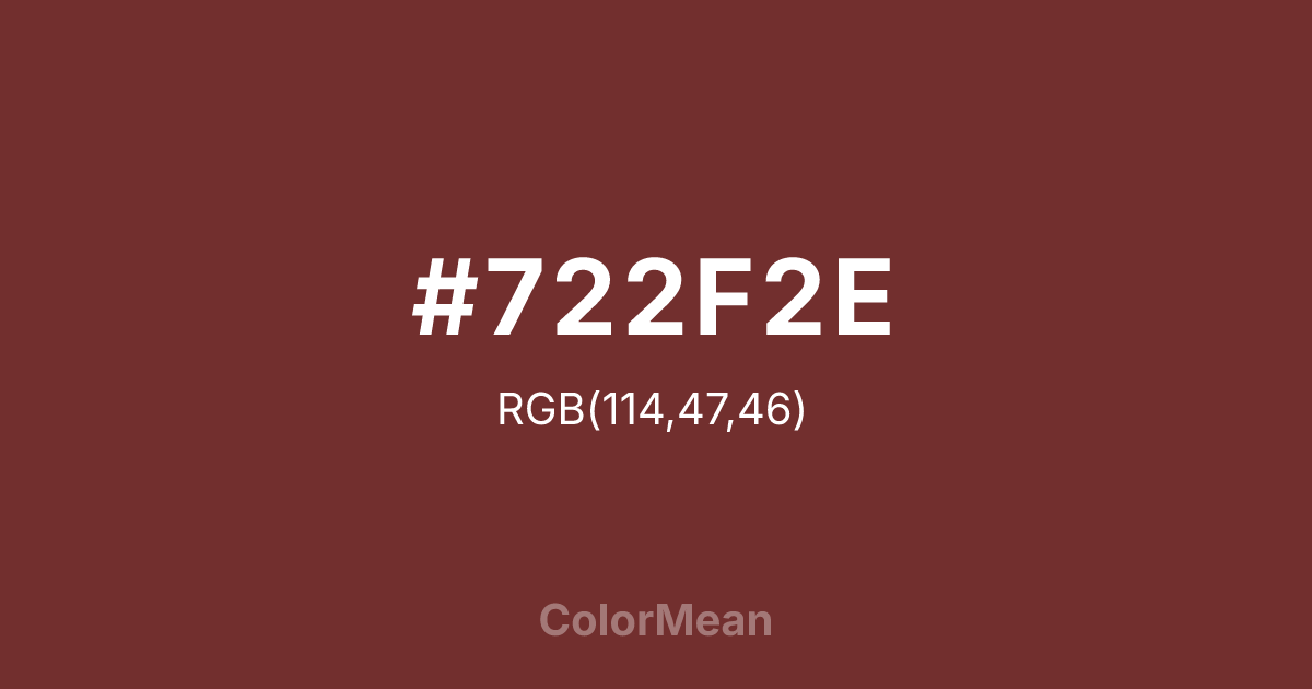 #722F2E color swatch