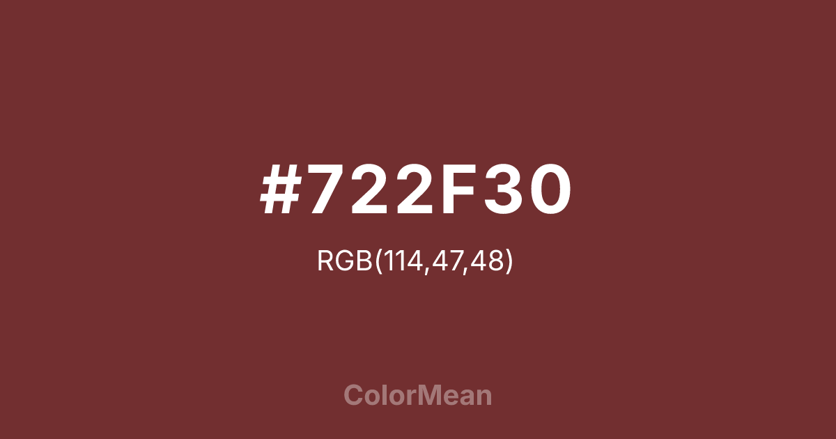 #722F30 color swatch