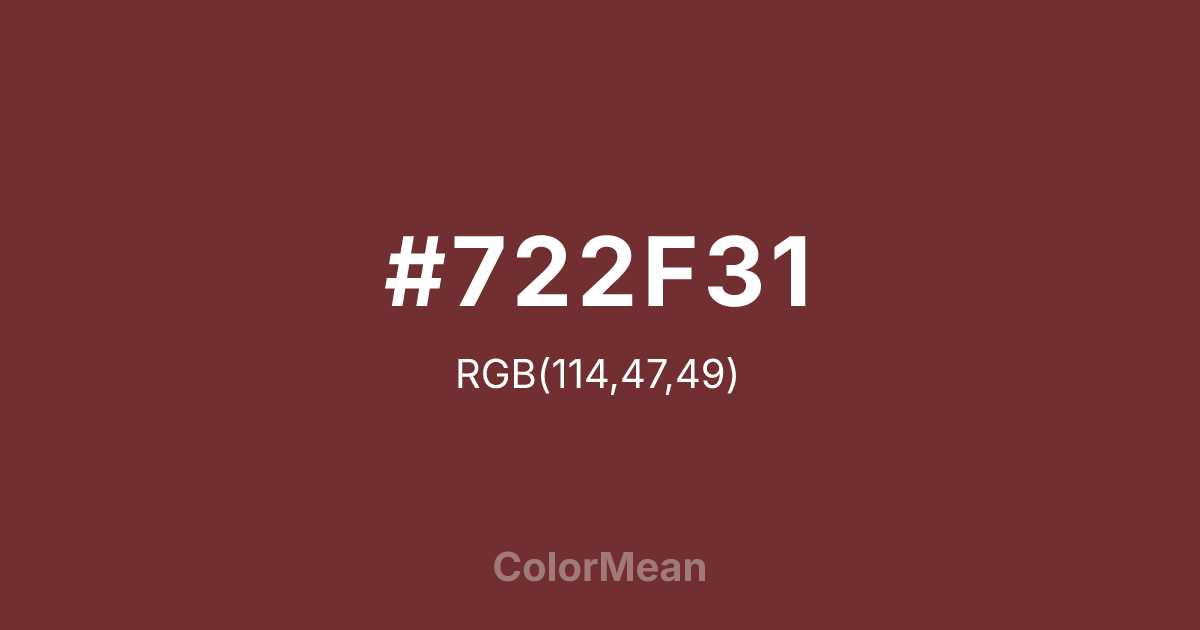 #722F31 color swatch