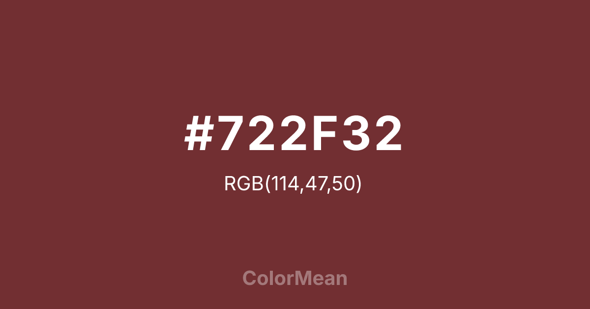 #722F32 color swatch