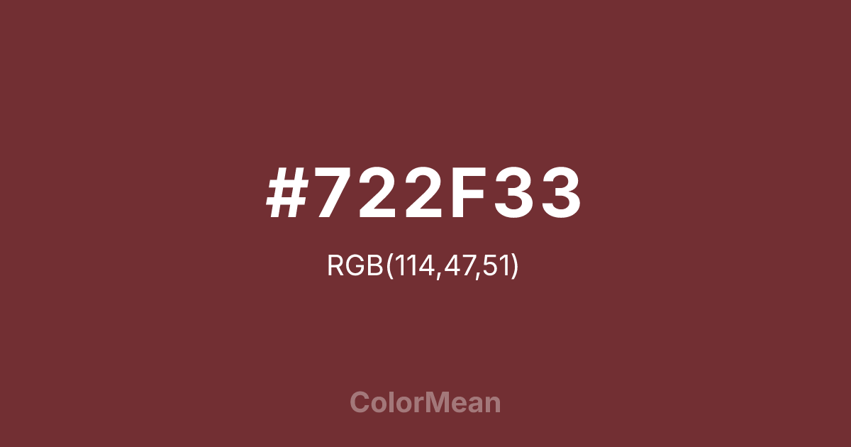 #722F33 color swatch