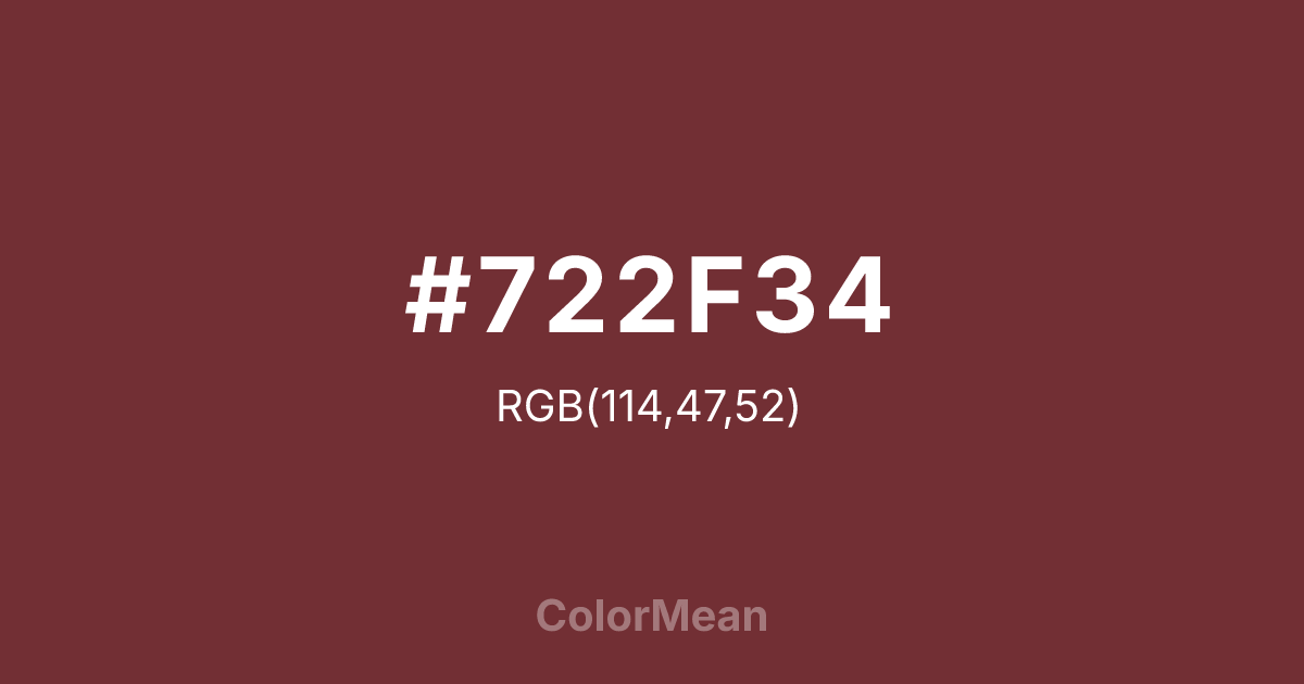 #722F34 color swatch