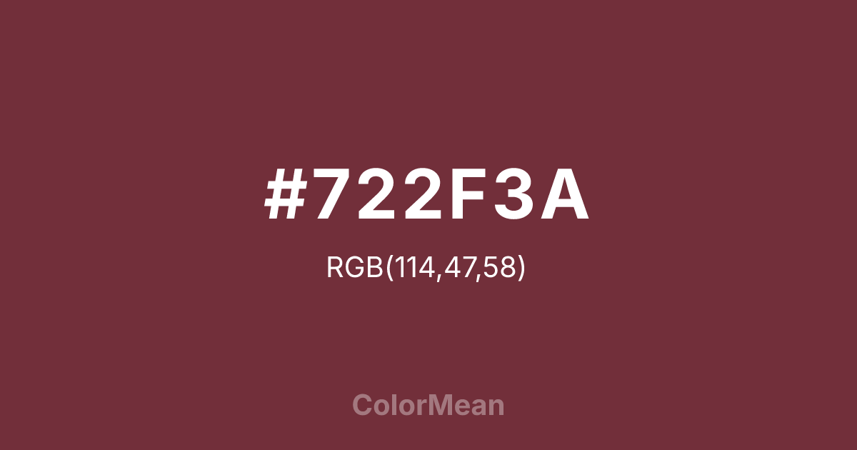 #722F3A color swatch