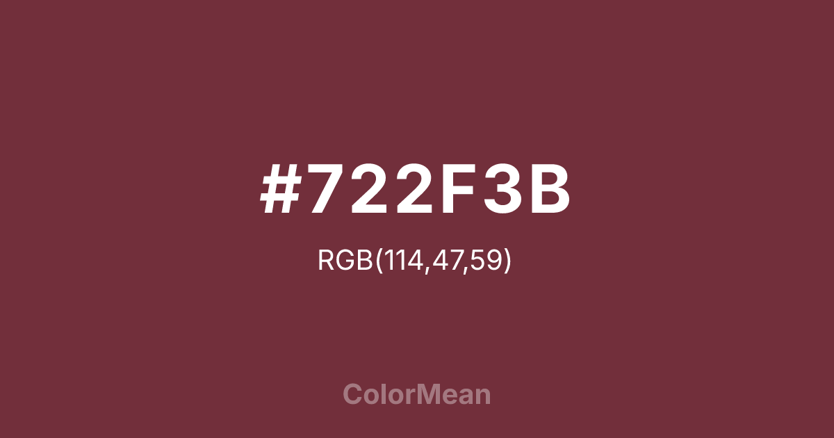 #722F3B color swatch